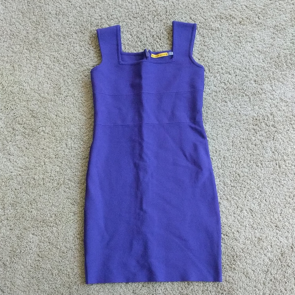 Alice + Olivia Purple Bandeau Mini Bodycon Dress S